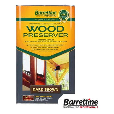 Barrettine Wood Preserver - Dark Brown Tin 1 WODB005