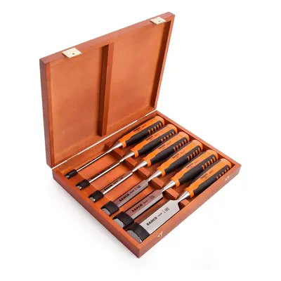 Bahco 424P-S6 Bevel Edge Chisels Set 6 Piece In Wooden Box