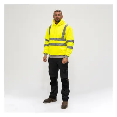 Timco Hi-Visibility Sweatshirt With Hood - Yellow Bag 1 HVSWEATSML