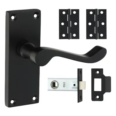 Timco Victorian Scroll Latch Door Pack - Matt Black Box 1 200818