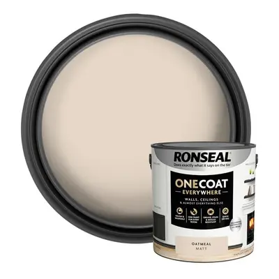 Ronseal One Coat Everywhere Interior Paint Oatmeal Matt 2.5 Litre KCB.7015103.22504.76