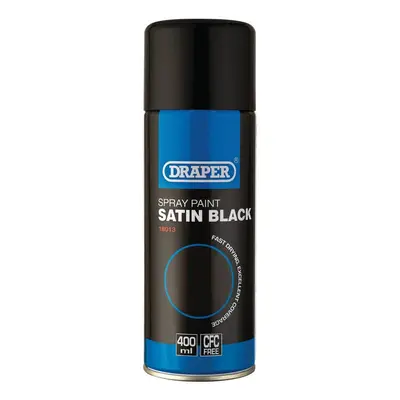 Draper 18013 Satin Spray Paint 400Ml Black each