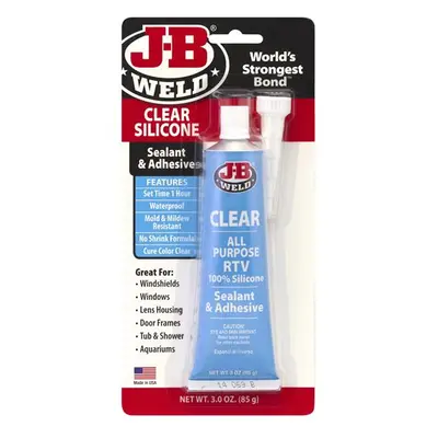 J-B Weld Silicone Sealant & Adhesive Clear 85G 31310UK