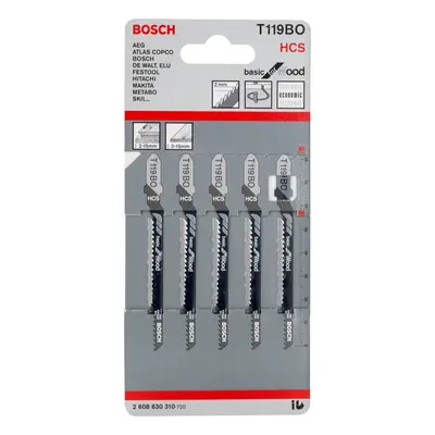 Bosch T119Bo Basic For Wood Jigsaw Blades (5 Pack)