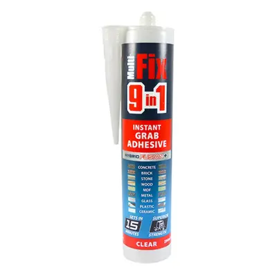 Timco 247972 9 In 1 Instant Grab Adhesive - Clear 290Ml Cartridge 1