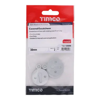 Timco Covered Escutcheon - Satin Anodised Aluminium TIMpac 2 725059