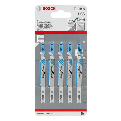 Bosch T118B Basic For Metal Jigsaw Blades (5 Pack)