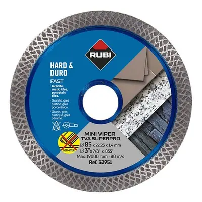 Rubi Tiling Tools 32951 Tva 85 Superpro Mini Turbo Viper Diamond Blade 85Mm