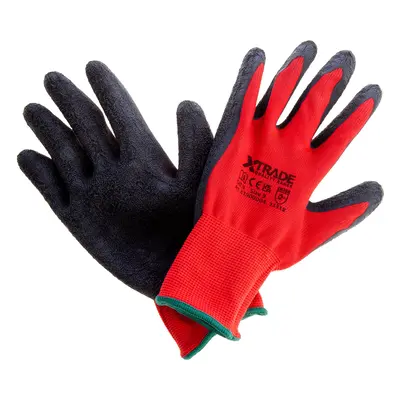 Xtrade X1900004 Red Builders Gloves 13 Gauge Size 9 Large (Pack Of 10)