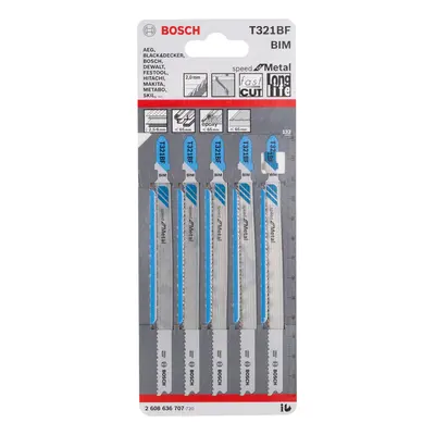 Bosch T321Bf Speed For Metal Jigsaw Blades (5 Pack)