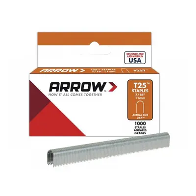 Arrow T25 Staples 11Mm (7/16In) (Box 1000)