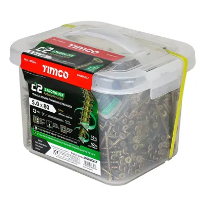 Timco C2 Strong-Fix - Pz - Double Countersunk - Twin-Cut - Yellow Tub 1000 50080C2LT