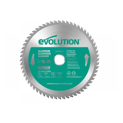 Evolution A210TCT-60CS Aluminium Cutting Circular Saw Blade 210 X 25.4Mm X 60T