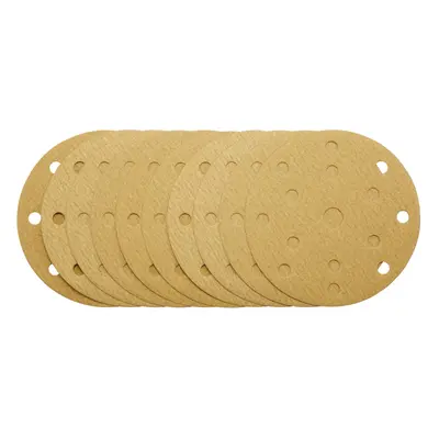 Draper Gold Sanding Discs With Hook & Loop 150Mm 180 Grit 15 Dust Extraction Holes (Pack Of 10) 