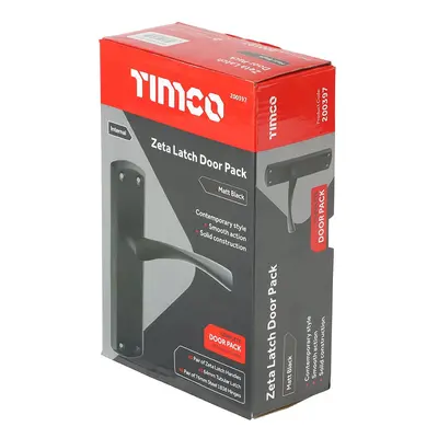 Timco Zeta Latch Door Pack - Matt Black Box 1 200397