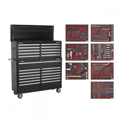 Sealey TBTPBCOMBO4 Tool Chest Combination 23 Drawer With Ball-Bearing Slides - Black With 446Pc 