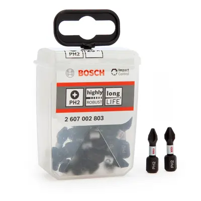 Bosch 2607002803 Ph2 Impact Control Screwdriver Bits (Pack Of 25)