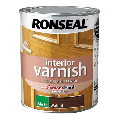 Ronseal 39426 Interior Varnish Quick Dry Matt Walnut 750Ml