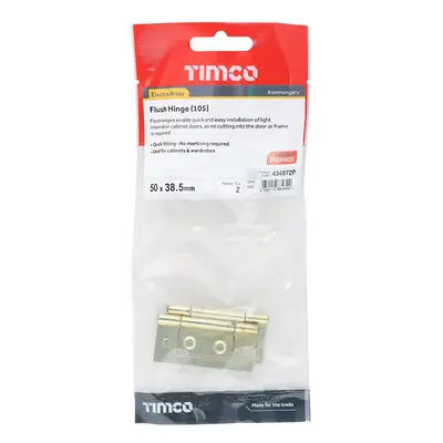 Timco Flush Hinge (105) - Electro Brass TIMpac 1 434872P