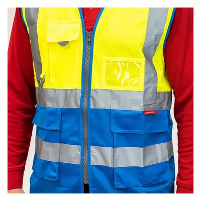 Timco Hi-Visibility Executive Vest - Yellow & Blue Bag 1 HVVYBXL