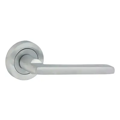 Timco Radmore Lever On Rose Handles - Satin Chrome Blister Pack 1 200507