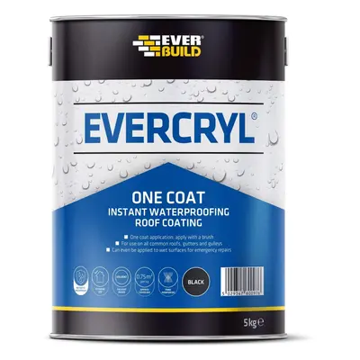 Everbuild Evercryl One Coat Black 5Kg