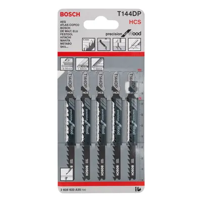 Bosch T144Dp Precision For Wood Jigsaw Blades (5 Pack)