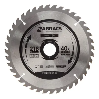 Abracs Tct21640 Tct Circular Saw Blade For Wood 216 X 30Mm X 40T