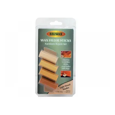 Briwax BWSWSLGT Wax Filler Sticks Light Wood Shades (Pack 4)