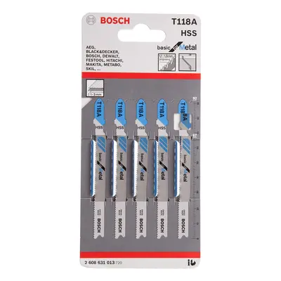 Bosch T118A Basic For Metal Jigsaw Blades (5 Pack)