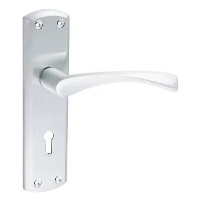 Timco Zeta Lock Handles - Satin Chrome Blister Pack 1 200048