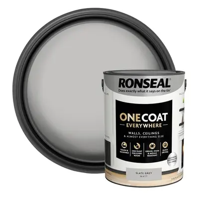 Ronseal One Coat Everywhere Interior Slate Grey Matt 5 Litre KCB.7015103.12504.81