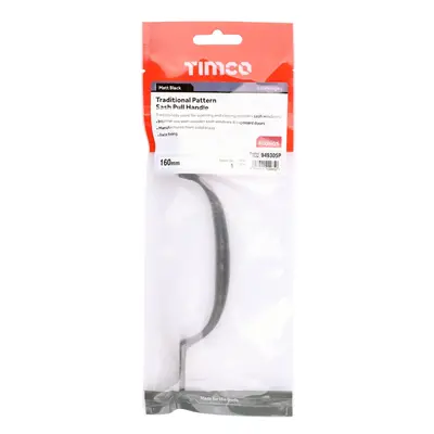 Timco Traditional Pattern Sash Pull Handle - Matt Black TIMpac 1 949305P