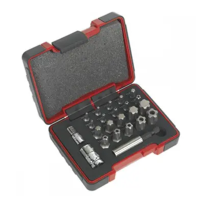 Sealey AK6226 Trx-P* & Security Trx-Ts* Bit Set 23Pc 1/4in & 3/8inSq Drive