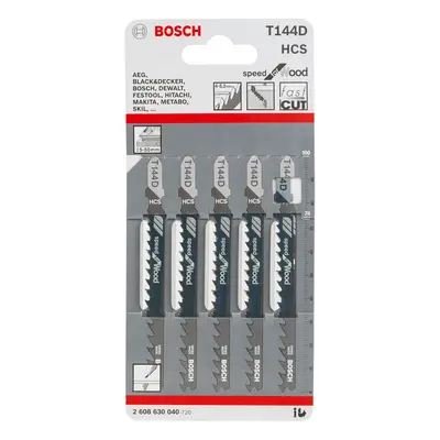 Bosch T144D Speed For Wood Jigsaw Blades (5 Pack)