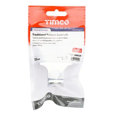 Timco Traditional Pattern Sash Lift - Polished Chrome TIMpac 1 949643P