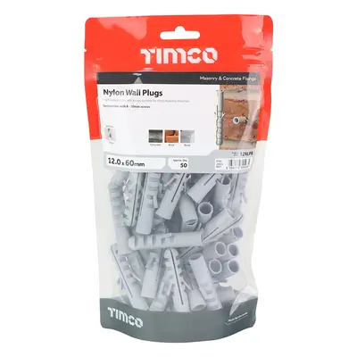 Timco Nylon Plugs TIMbag 50 12NLPB