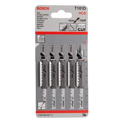 Bosch T101D Clean For Wood Jigsaw Blades (5 Pack)