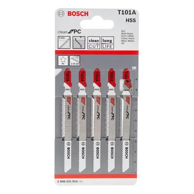 Bosch T101A Clean For Pc Jigsaw Blades (5 Pack)