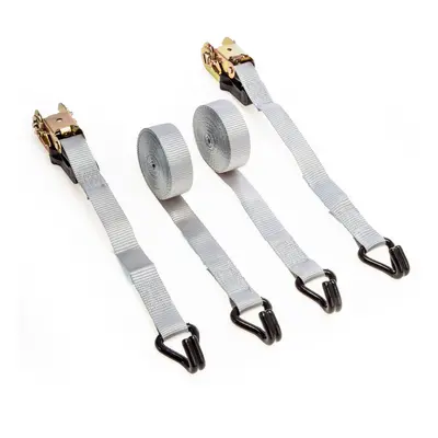 Xtrade X0500004 Ratchet Straps With Hooks 25Mm X 5M (Twin Pack)