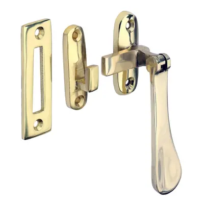 Timco Hook & Mortice Plate Casement Fastener - Polished Brass TIMpac 1 949411P