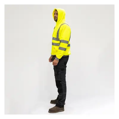 Timco Hi-Visibility Sweatshirt With Hood - Yellow Bag 1 HVSWEATMED