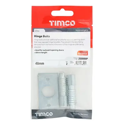 Timco Hinge Bolts - Zinc TIMpac 2 200999P