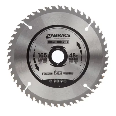 Abracs Tct16548 Tct Circular Saw Blade For Wood 165 X 20Mm X 48T