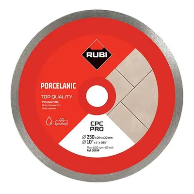 Rubi Tiling Tools 30959 Cpc250 Pro Continuous Rim Diamond Blade 250Mm