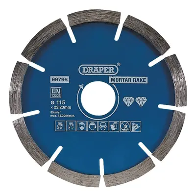 Draper 99796 Mortar Raking Diamond Blade 115Mm each