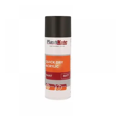 Plastikote 071008 Trade Quick Dry Acrylic Spray Paint Matt Black 400Ml