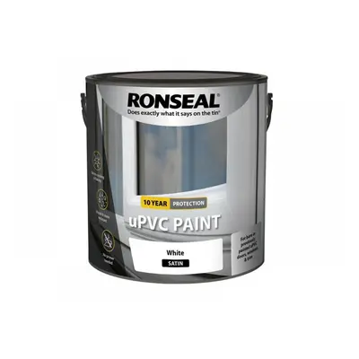 Ronseal 39394 Upvc Paint White Satin 2.5 Litre