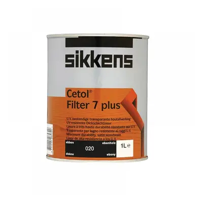 Sikkens 5085917 Cetol Filter 7 Plus Translucent Woodstain Ebony 1 Litre