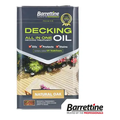 Barrettine Decking Oil All In One - Natural Oak Tin 1 DONO005